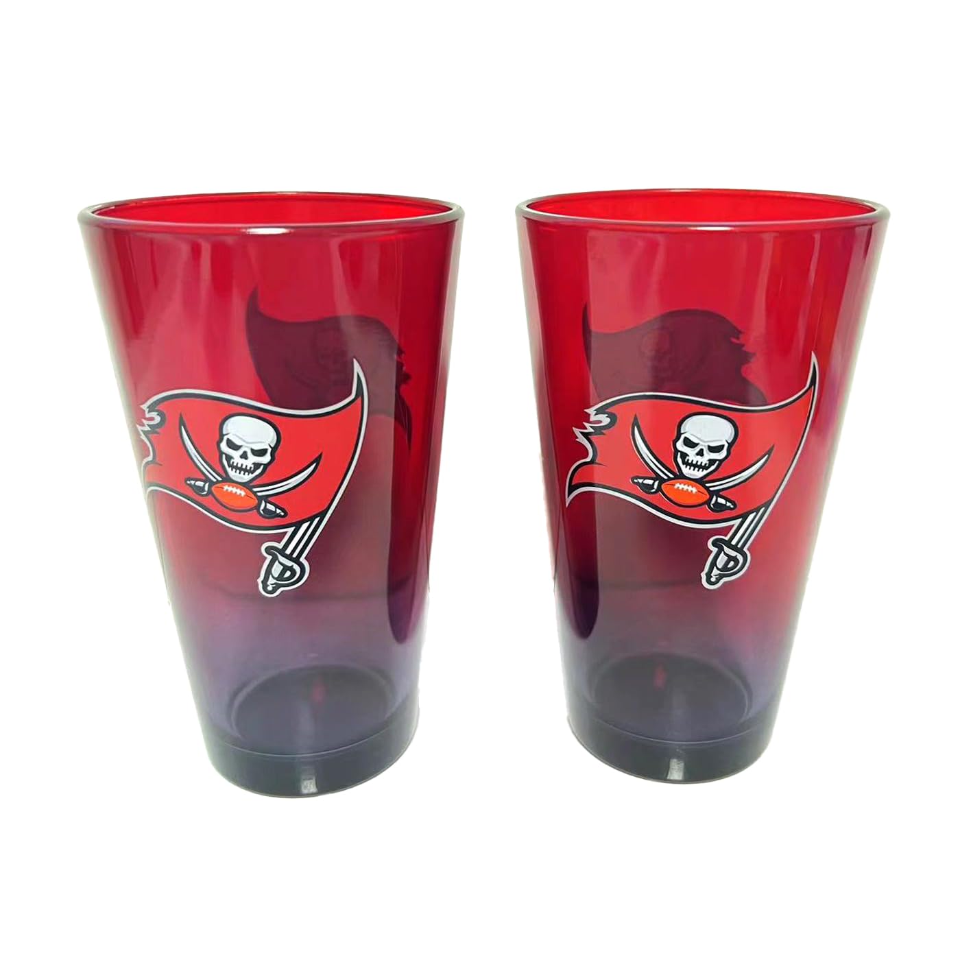 Verres à pinte Tampa Bay Buccaneers NFL 475 ml lot de 2 pour supporters