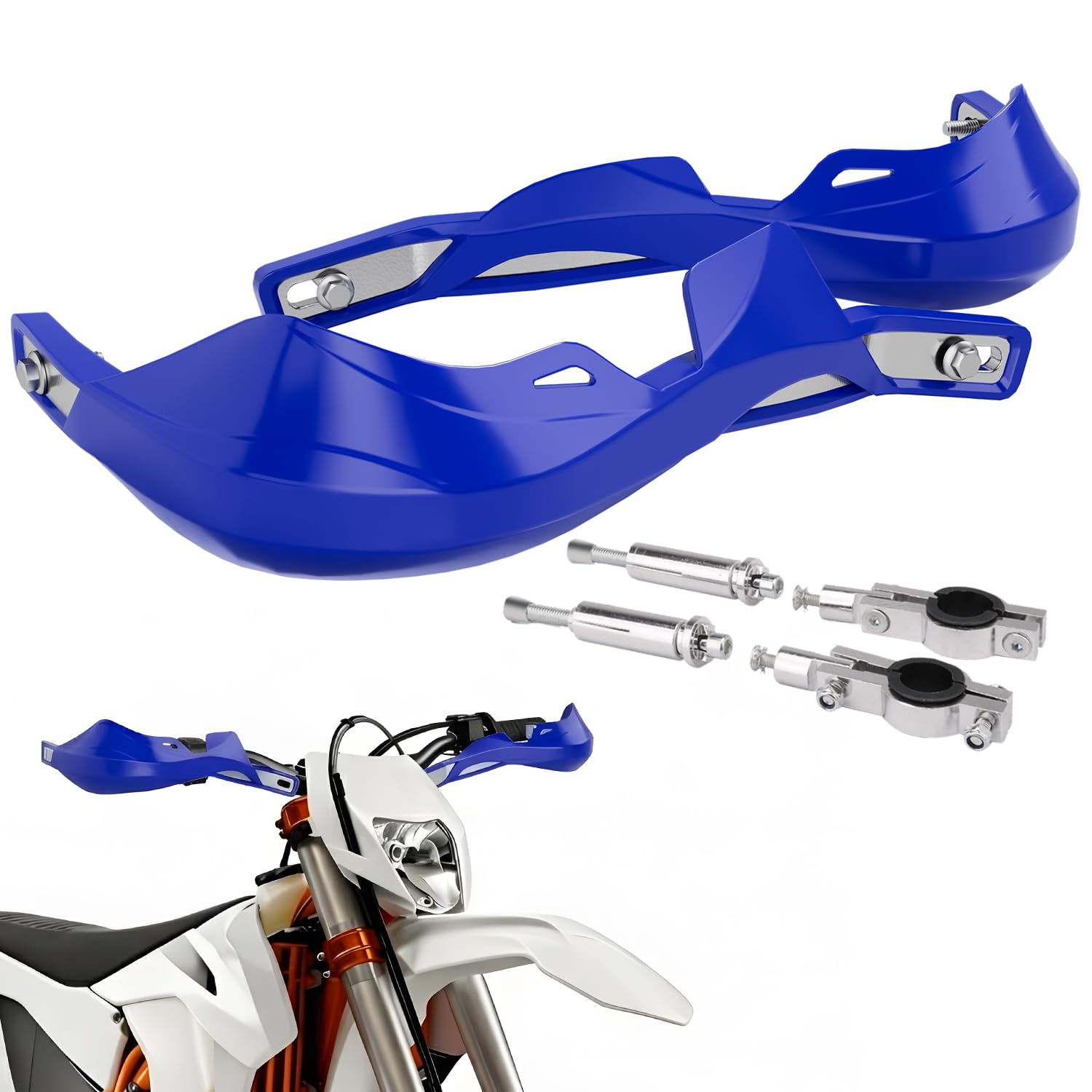 Protege Main Moto, pour Guidon Moto 22mm 28mm Surron Beta-Bleu | Protection Main Moto pour 50 CRF XR YZF XC KX 125 150 250 300 Ebike Quad Pit Bike Motocross Enduro