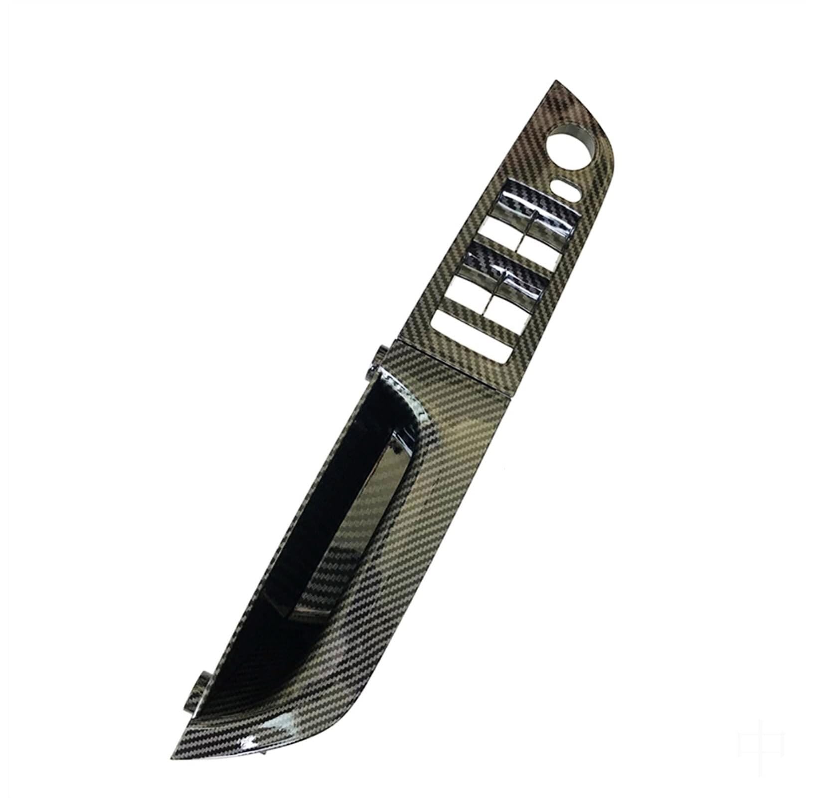BLBNEZBZTY for BMW for 3 for Series E90 E91 2005-2013 Carbon Fiber Look Armrest Panel Door Handle Set Interior Door Handle Covers(37.5cm Lhd Low Model Long)