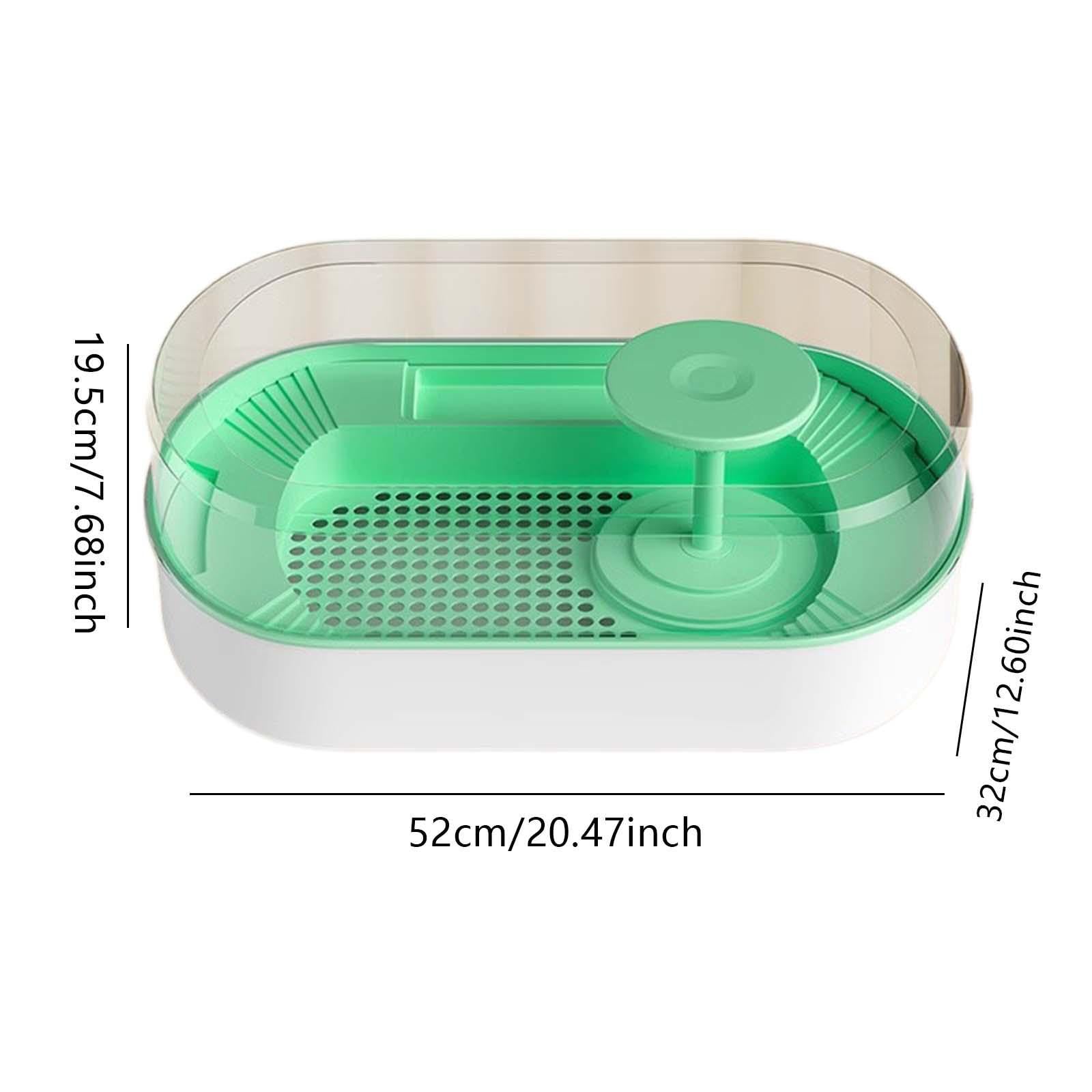 Hábitats para Reptiles Tanque para Tortugas Caja de Alimentación para Tortugas de Agua Dulce Lago para Tortugas de Agua Dulce Mascota de Agua Dulce de, Verde