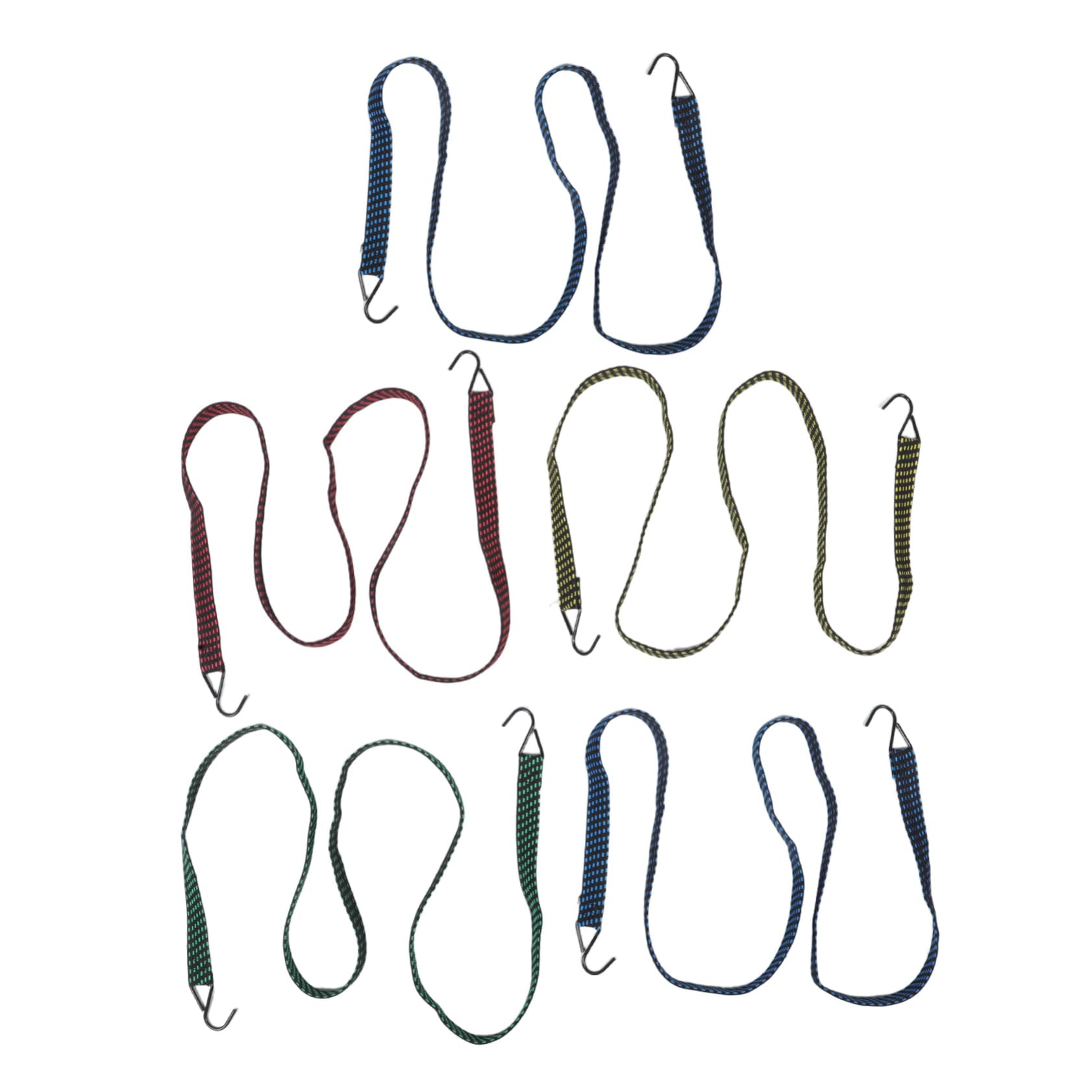 SUPVOX 5pcs Elastic Tie Rope with Hook Motorcycle Luggage Straps Cargo Elastic Straps Tarps Tie Down Ropes Luggage Tie Down Ropes Hooks for Heavy Duty Bungee Cords Latex Silk