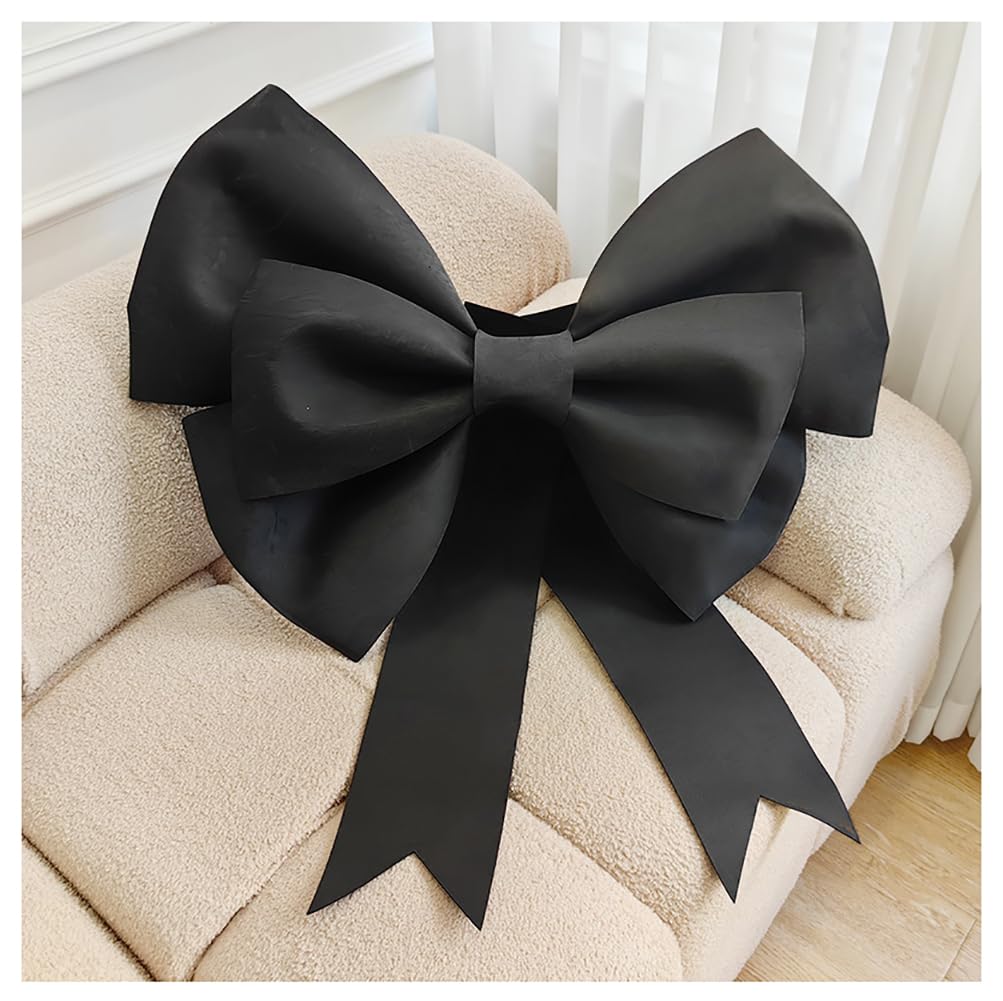 Extra Large Bow Decorative Bow DIY Giant Bow Decorative Bow Giant Red Bow Car Bow Gift Bow for Wedding Party Car Valentine's Day Christmas Gift Decoration Black 75 cm
