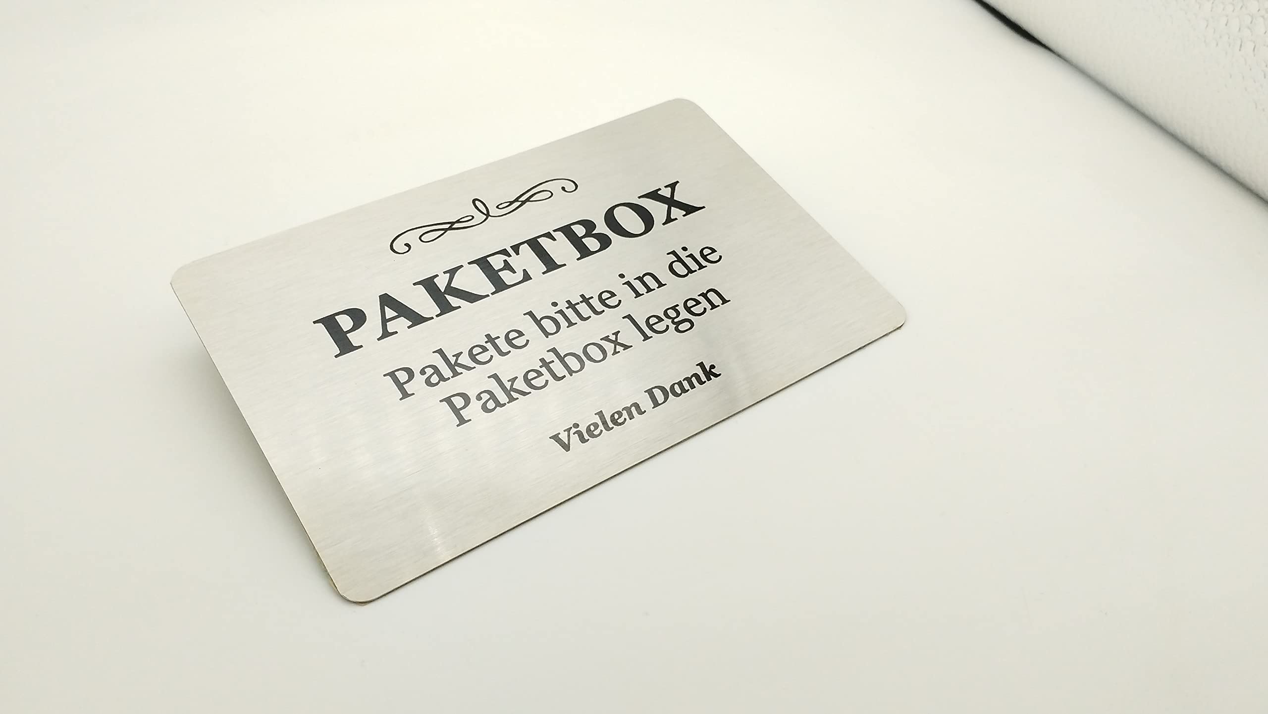 ANOER Paketschild Aus Aluminium – 30,5 X 20,3 Cm, Rostfrei, Mit Aufschrift „Bitte Pakete Hier Hinterlassen“, Für Haus & Büro