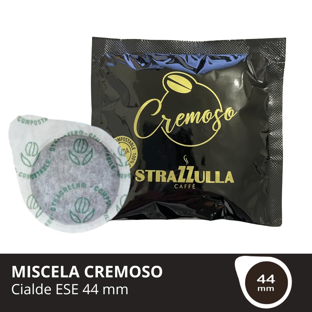 Caffe Strazzulla EX Caffè CondoRE' | Cialde ESE 44mm | 3 Box da 150 pz | Miscela Cremoso | Artigianale Siciliano | Torrefatto da Maestri (450 CIALDE, CREMOSO)