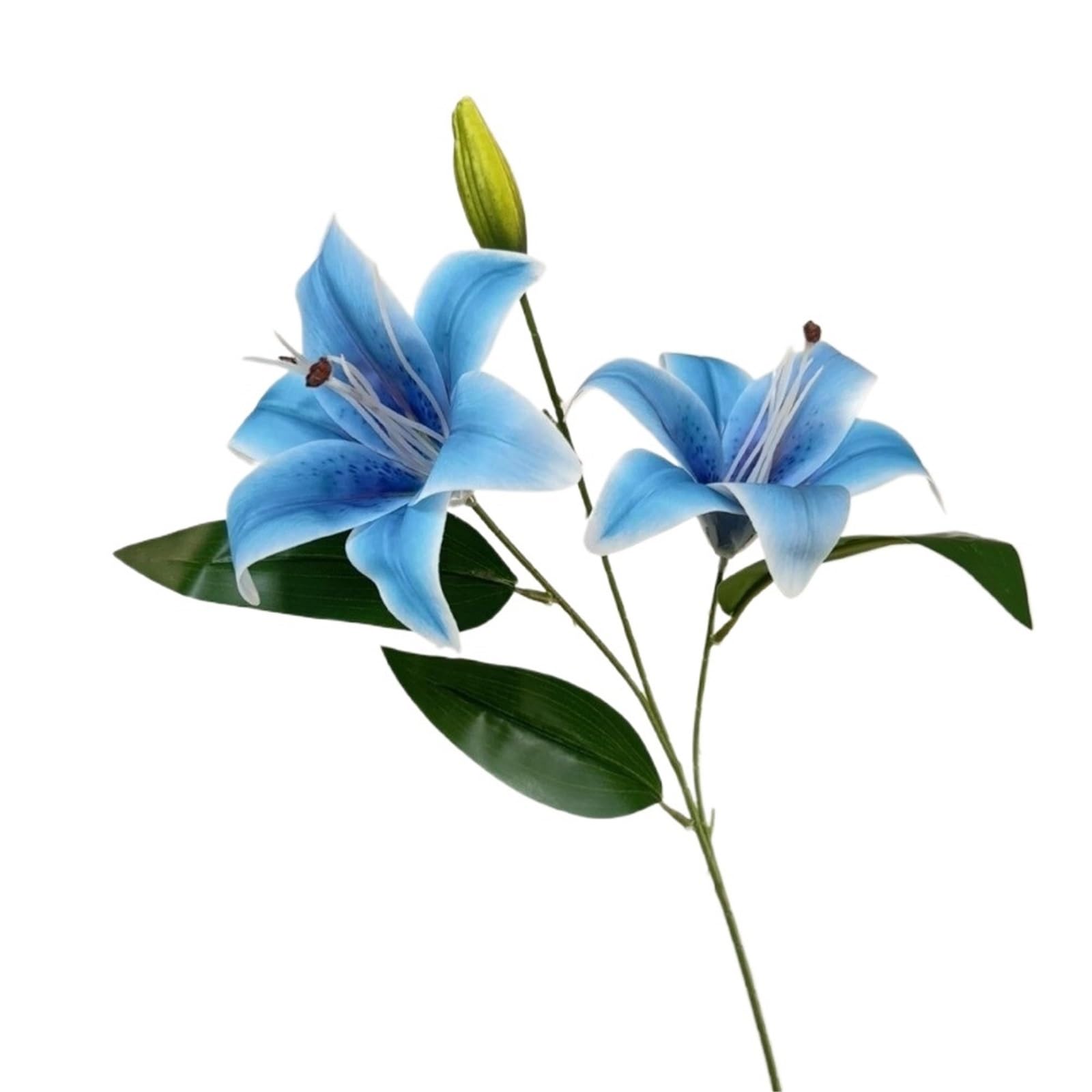 Lys artificiels : Lot de 10 fleurs de lys blanc au toucher réaliste pour vase