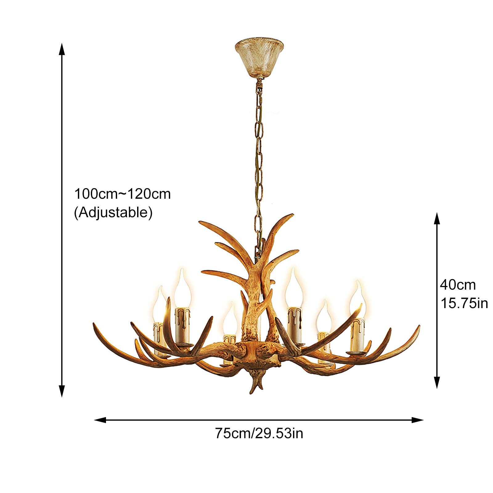 Ovale gewei lamp, Lamp van gewei, te koop gewei lamp, - Gewei kroonluchters en hanglampen - Gewei verlichting - De Jong Interieur