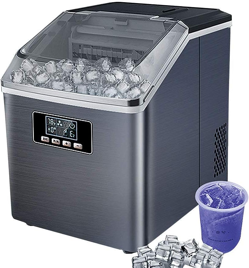 Ice Cube Maker 25kg Ice in 24 Hrs with Transparent Window Machine Ice Cubes in 12Mins Self-Clean Function ()