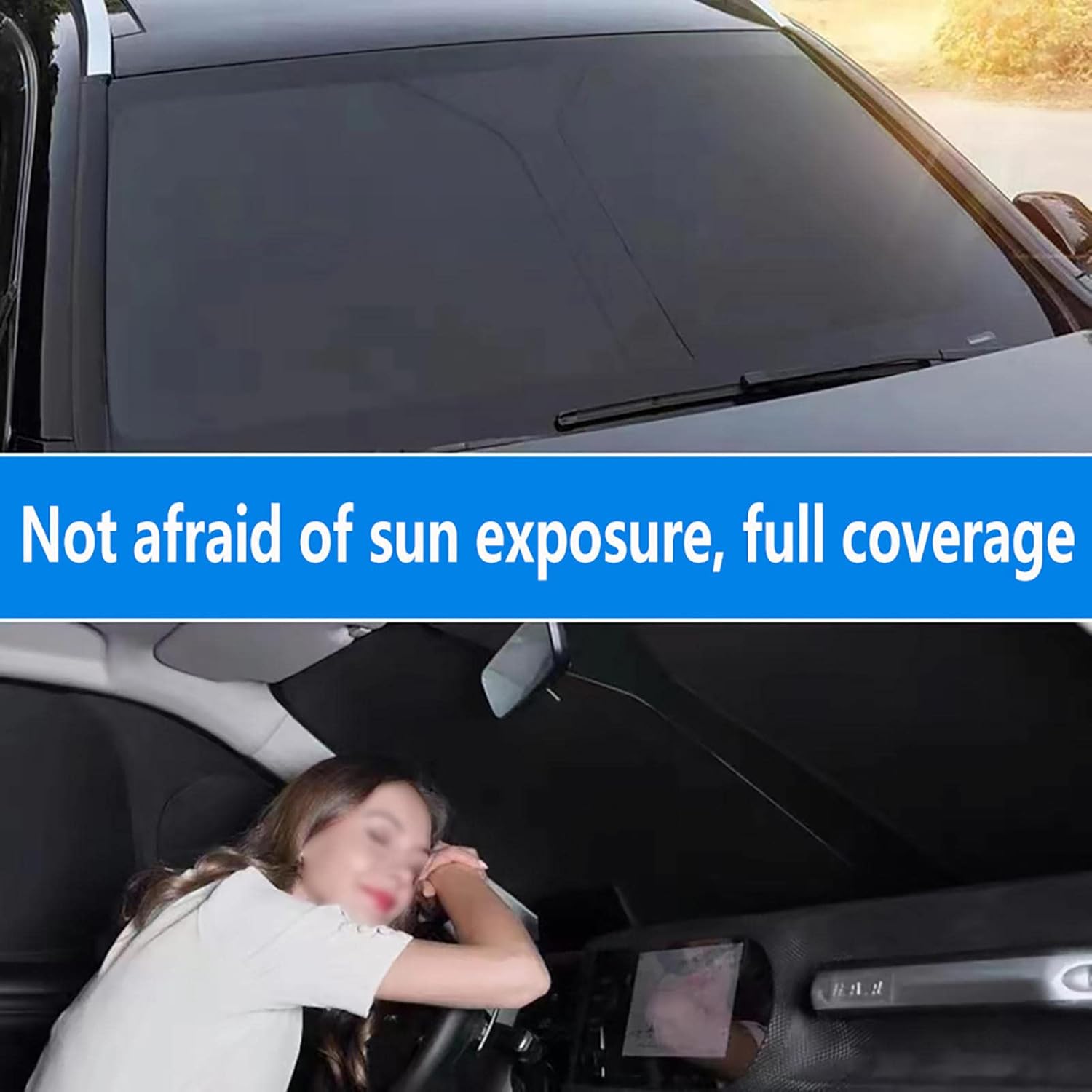 Fit for Audi A4 B8 Sedan 2008-2016,Car Windshield Sun Shade,Foldable Windshield Shade,Black Car Shade Front Windshield,Easy to Use