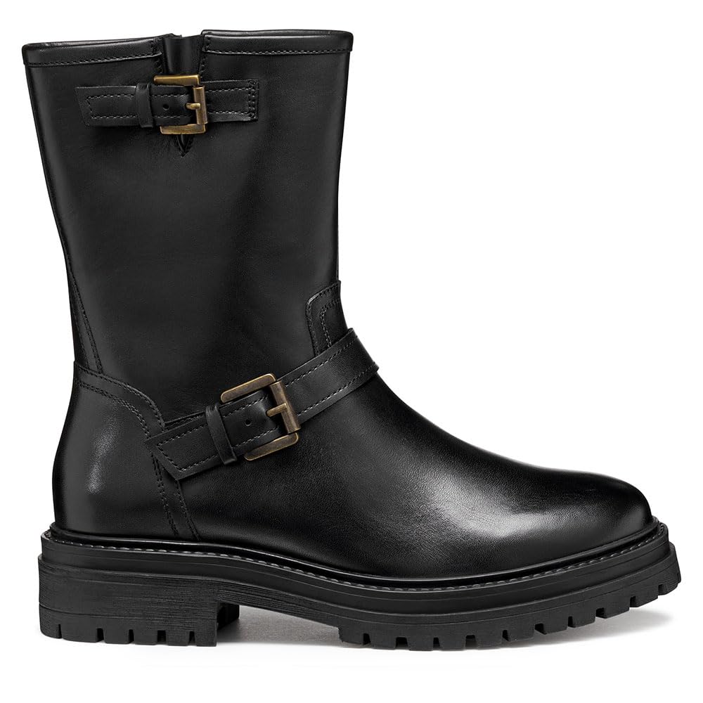 Geox Women D Iridea Ankle Boot, Black, 7 UK