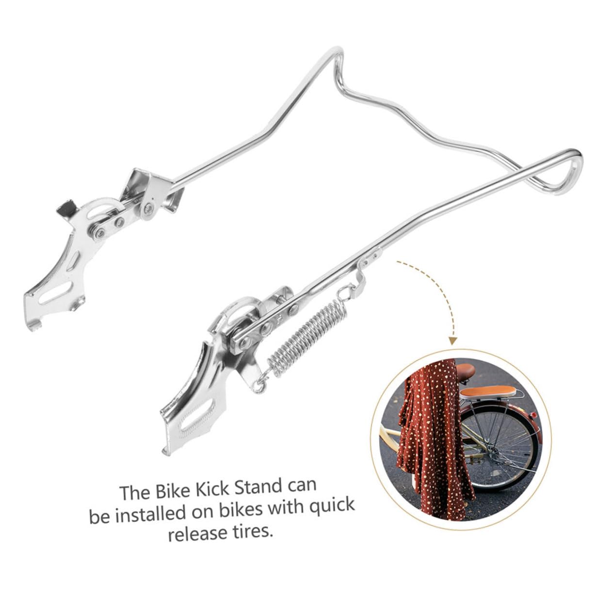 BESTonZON Cavalletto per Bici Cavalletto Laterale Sostitutivo per Bicicletta Adulto Mountain Bike Strada Accessorio Installazione Semplice Stabile Affidabile