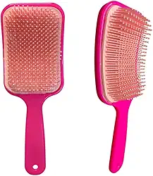 Escova Cabelo Raquete Flex Profissional Fashion Cerdas Flexíveis Desembaraçadora Anti Quebra Anti Frizz Mágica Premium CORES SORTIDAS