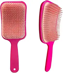 Escova Cabelo Raquete Flex Profissional Fashion Cerdas Flexíveis Desembaraçadora Anti Quebra Anti Frizz Mágica Premium CORES SORTIDAS