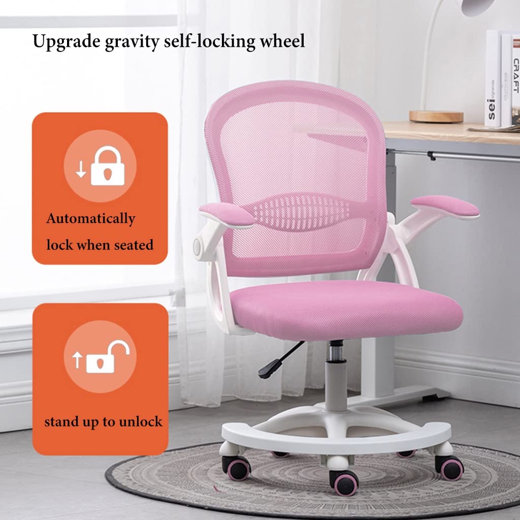 Sedia da scrivania con Schienale Alto,operativa braccioli,ergonomica,Girevole per Ufficio Regolabile in Rete Computer Bambini,Ragazzi e Ragazze(Colore:/)