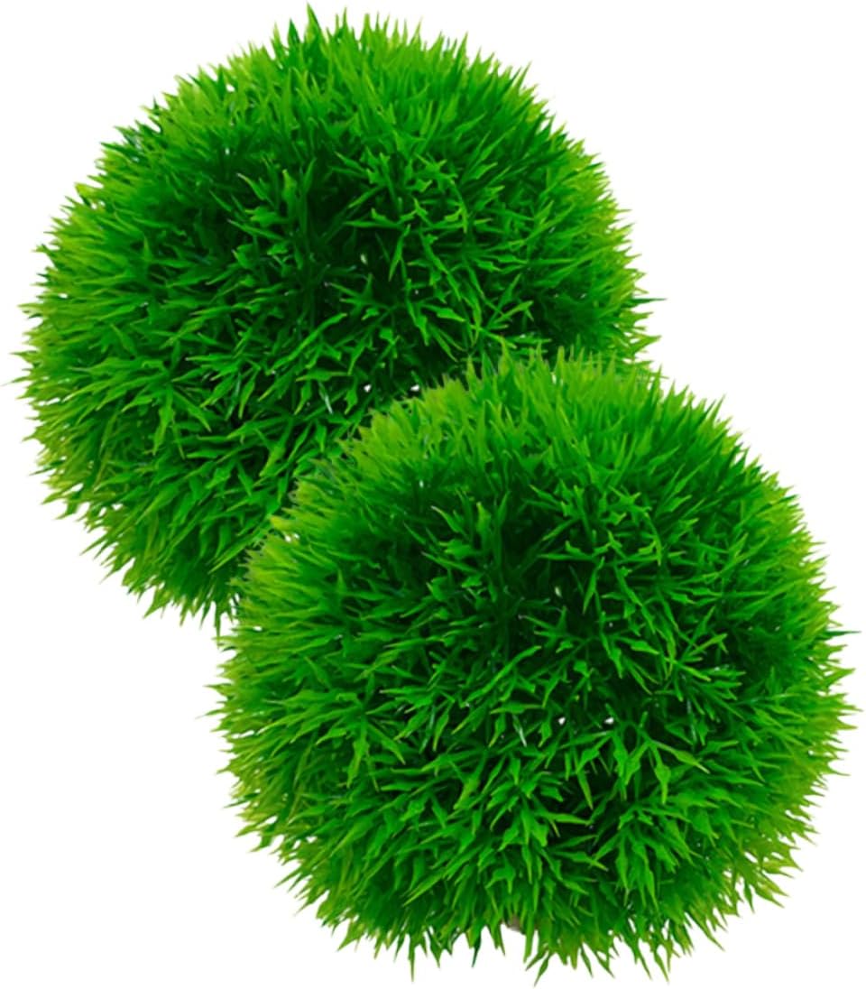 10pcs Fish Tank Decors Aquatic Plants Balls Simulated Decorative Water Plants Ornaments