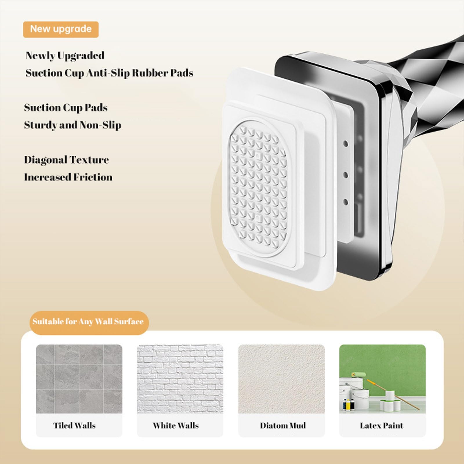 Asta per doccia resistente alla ruggine, senza trapano, regolabile, per bagno e cucina, perfetta per affittuari proprietari di case (grigio, 360450 cm)