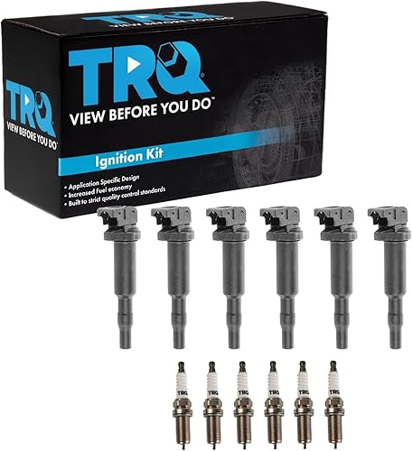 Miniatura 45 de TRQ Kit de bobina de encendido y bujía Iridium 12 piezas compatible con Ford Explorer 2020-2021 Police Interceptor Utility Lincoln Aviator con V6