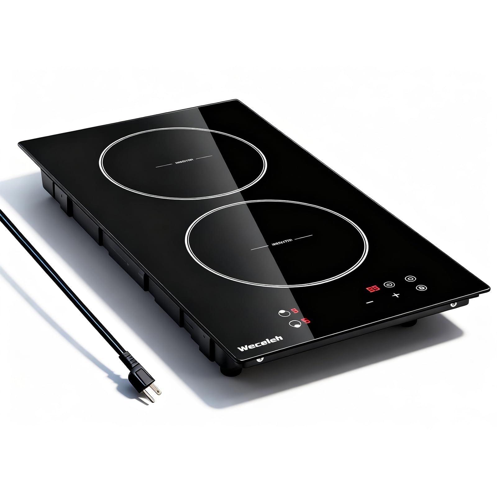 2 Burner Induction Cooktop, 12 Inch Induction StoveTop With plug