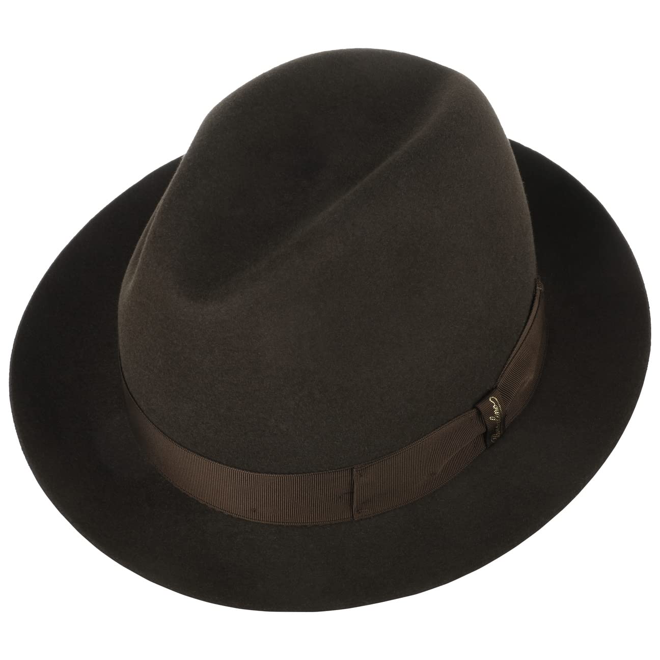 Borsalino Sombrero Fieltro Pelo Georgio Mujer/Hombre - Made in Italy Film Fedora de Hombre con Banda Grosgrain Otoño Primavera Invierno Verano Verano/Invierno
