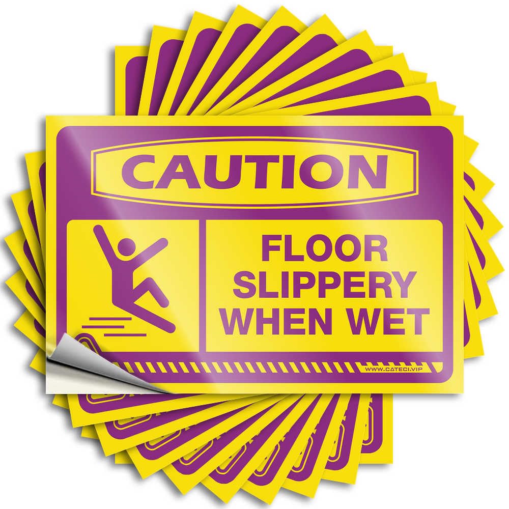 Caution Floor Slippery When Wet Outdoor Patio Accessories Aesthetic - Tattoo Water Waterproof Decal(8X12CM)
