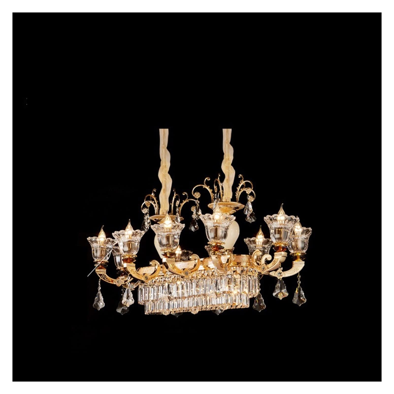 Lustre en cristal éclairage de luxe pour illuminer un grand salon haut