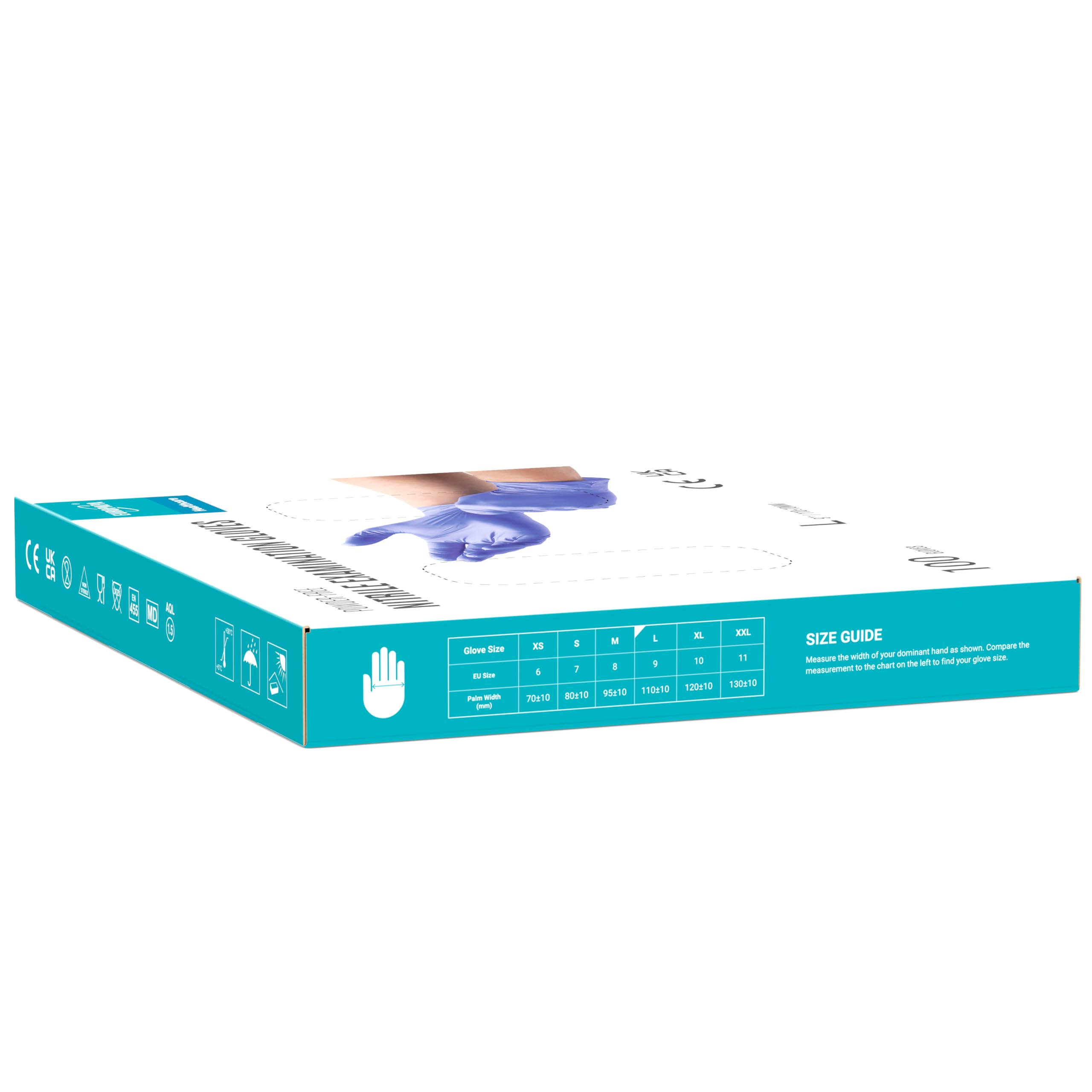 EUROPAPA® 1000x Nitrilhandschuhe Einweghandschuhe puderfrei Untersuchungshandschuhe EN455 EN374 latexfrei Einmalhandschuhe Handschuhe in Gr. S, M, L & XL verfügbar (Lila, L)