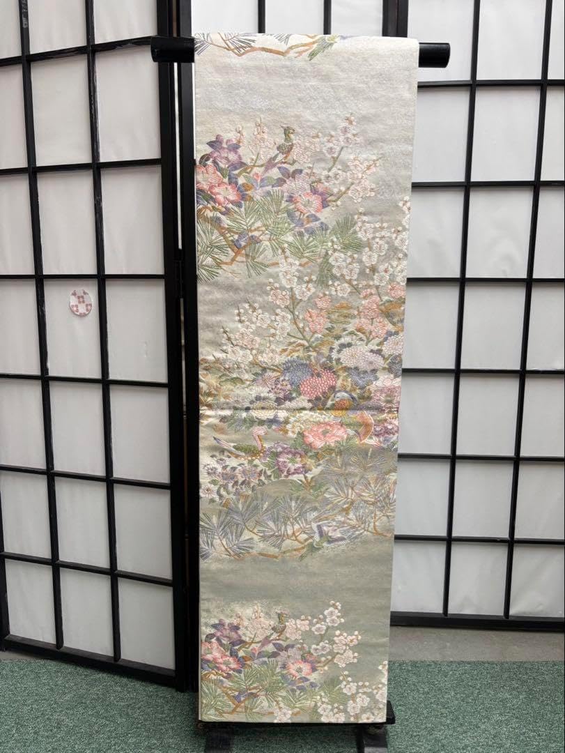 リバーシブル 袋帯 正絹 六通柄 欧風唐草 やまと未使用 イ6103 リバーシブル 袋帯 正絹 六通柄 欧風唐草 やまと イ6103