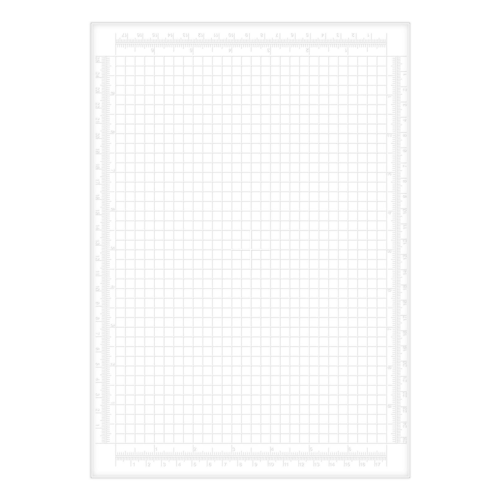 Briartw Przezroczysta fotopolimerowa mata samoprzylepna A4 z siatką 1/10.2 cm i podwójną skalą do szablonu, szablonu rysowania, wielokrotnego użytku, antypoślizgowa mata do tworzenia kart, mieszania