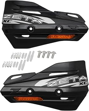 Zeta XC Flasher BLACK Hand Shields Pair for Armor Handguards by Zeta
