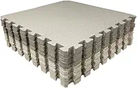 Loja da Maria Kit 12 Tapetes Tatame EVA 50x50x1cm 10mm Tons de Cinza