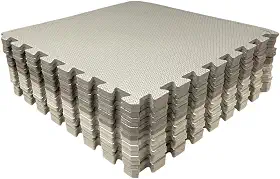 Loja da Maria Kit 12 Tapetes Tatame EVA 50x50x1cm 10mm Tons de Cinza