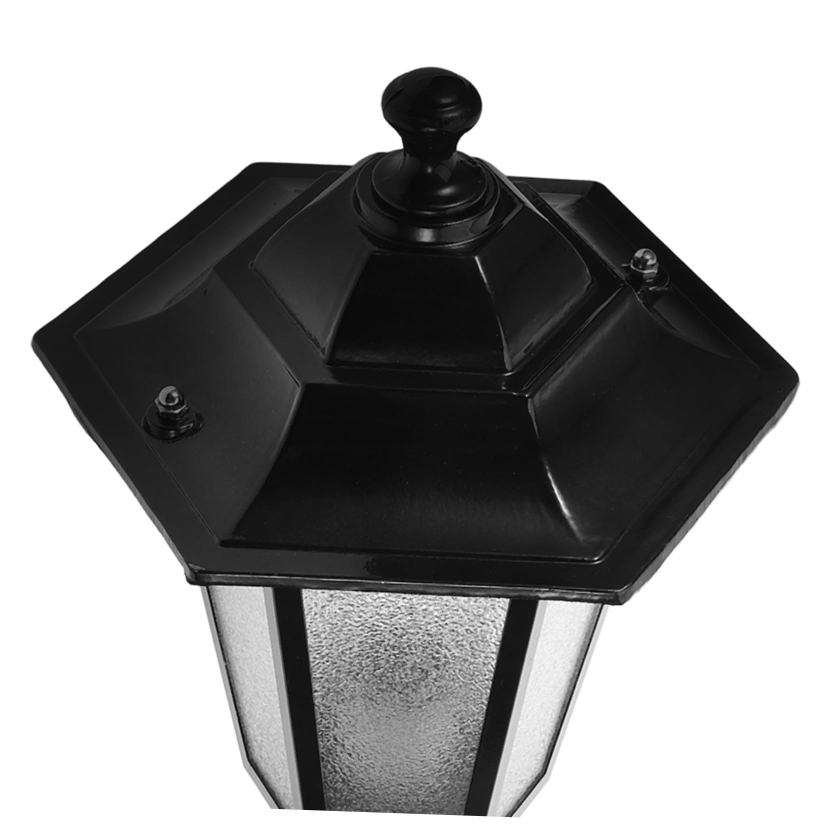 Lampe de Extérieur Étanche Noir Petit Modèle Luminaire Décoratif pour Jardin Lampe de Colonne Résistante Aux Intempéries Éclairage Entrée de Villa de Style Européen Installation
