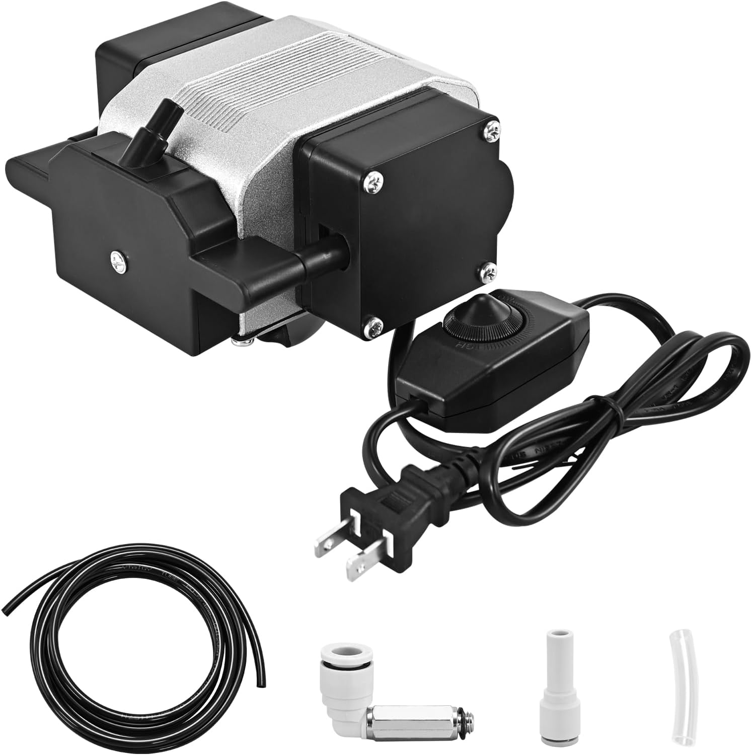 Air Assist for Laser Engraver, 30 L/Min Output and Strong Airflow Air Assist for D1 and D1 Pro Laser Engracer Machine, Low Noise Air Assist Pump with Adjustable Knob for Wood and Metal