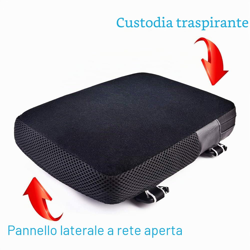 Cuscino Sella Confort Per Moto Aria Tampone Passeggeri Posteriore Indietro Rider, Cuscino del passeggero 11,5 "x 9"