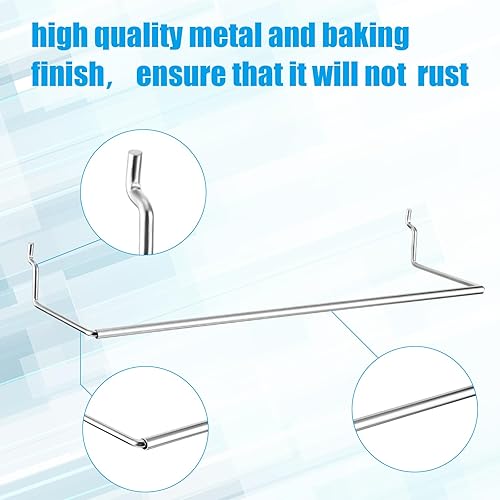 Miniatura 3 de Nuanchu 8 soportes para toallas de papel para tablero de clavijas extensible, organizador de tablero, accesorios para sala de manualidades,