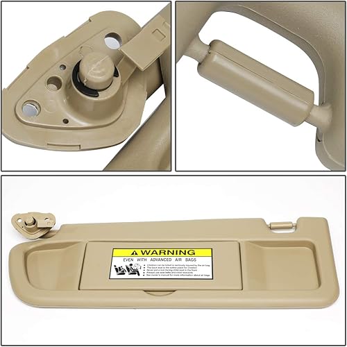 Miniatura 4 de Auto Dynasty Parasol para interior del conductor izquierdo de color beige, estilo OE compatible con Honda Civic 06-11