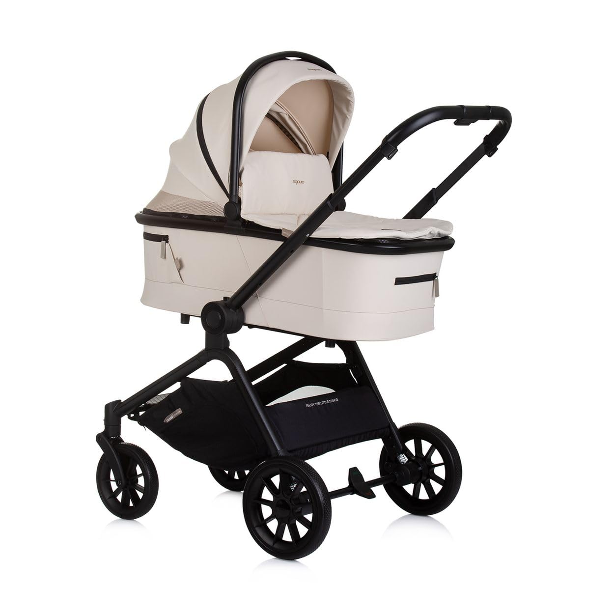 Chipolino Kombikinderwagen Magnum 3 in 1 Babywanne Sportsitz i-Size Babyschale creme