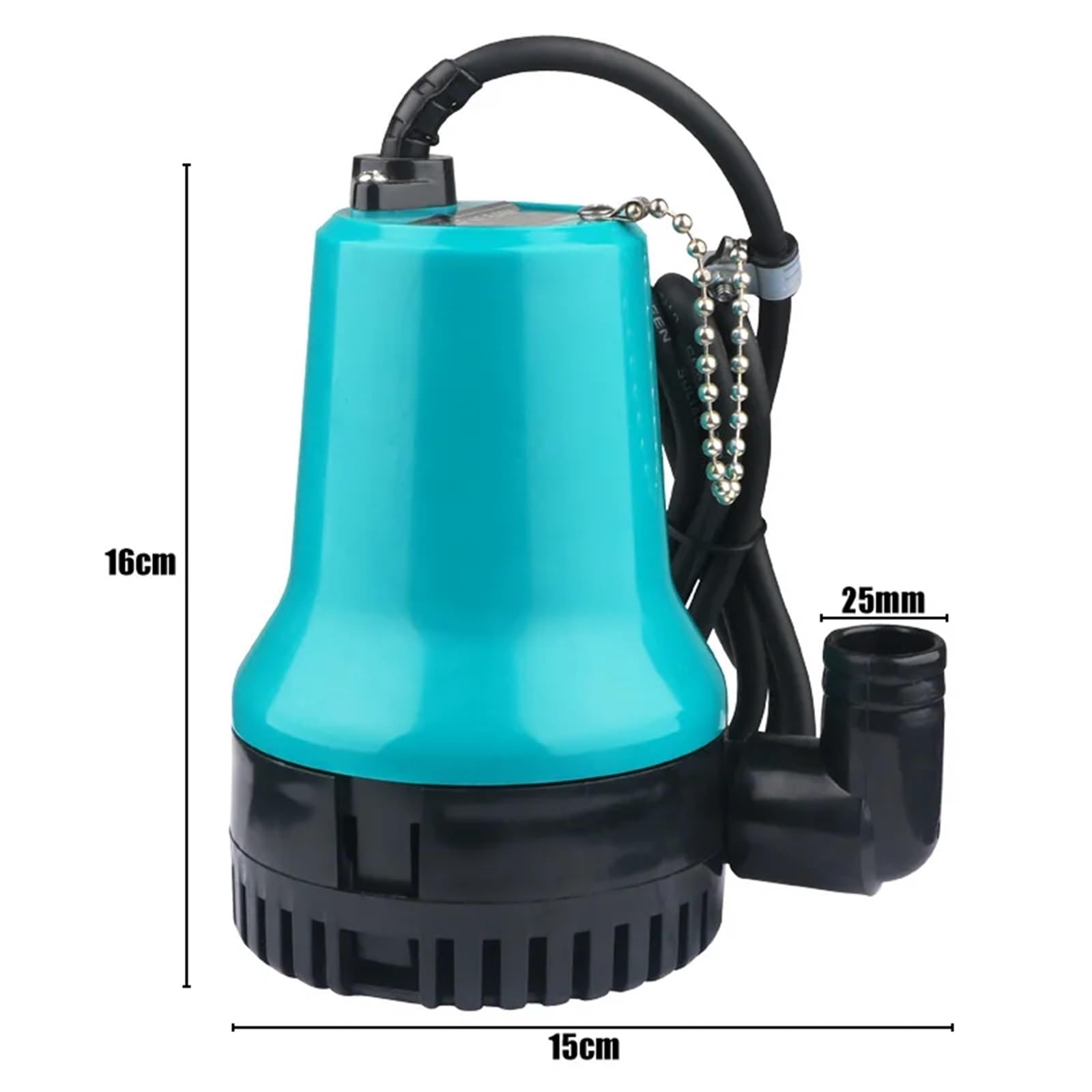 Pompe submersible à circulation d'eau for mini-pompe solaire agricole sans balais 4500 l/h DC 12 V/24 V, for fontaine d'irrigation et étang à poissons(12V)