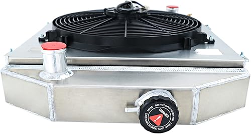 Miniatura 4 de Ventilador de aluminio de 4 filas para radiador compatible con Ford Coupe Super Deluxe 3.7L 1942-1948