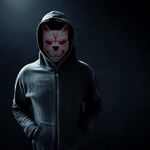 Miniatura 3 de Aubatece Máscara facial de simulación para fiesta de Halloween, 9 cabezas de lobo, accesorios de mascarada, suministros de fiesta, divertidos