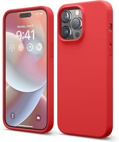 elago Funda compatible con iPhone 14 Pro Max, de silicona líquida, funda protectora de cuerpo completo, a prueba de golpes, delgada para teléfono,