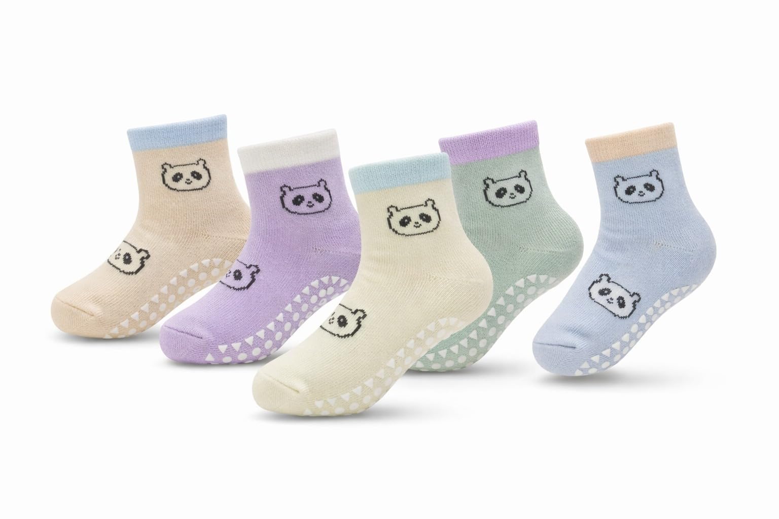 gimme ! Baby Anti-Slip Socks for Boys & Girls | Cotton Soft Grip Socks for Toddlers | Non-Skid Safety Socks | Breathable Cute Cartoon Design | Age 1–6 Years Multicolor Teddy-picture-22