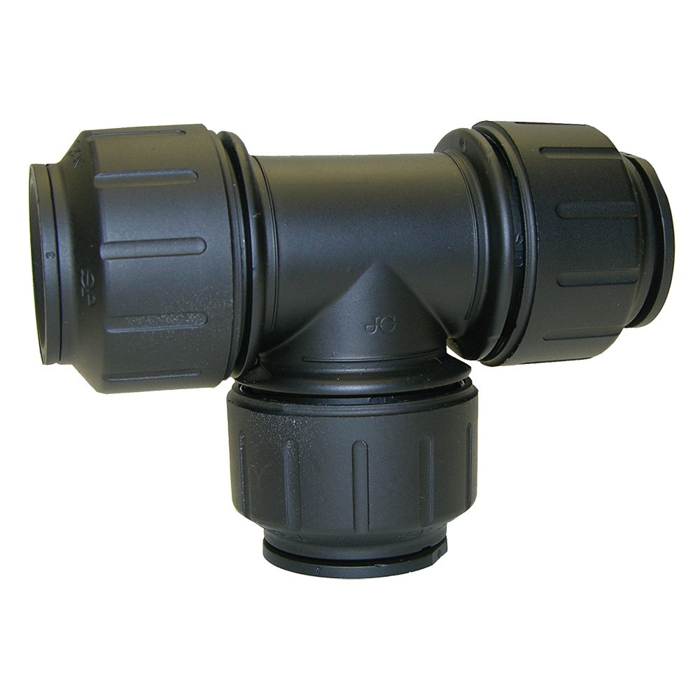 John GuestSpeedfit 1 Inch CTS Union Tee, Push to Connect Plastic Plumbing Fitting, Black, PEI0236E