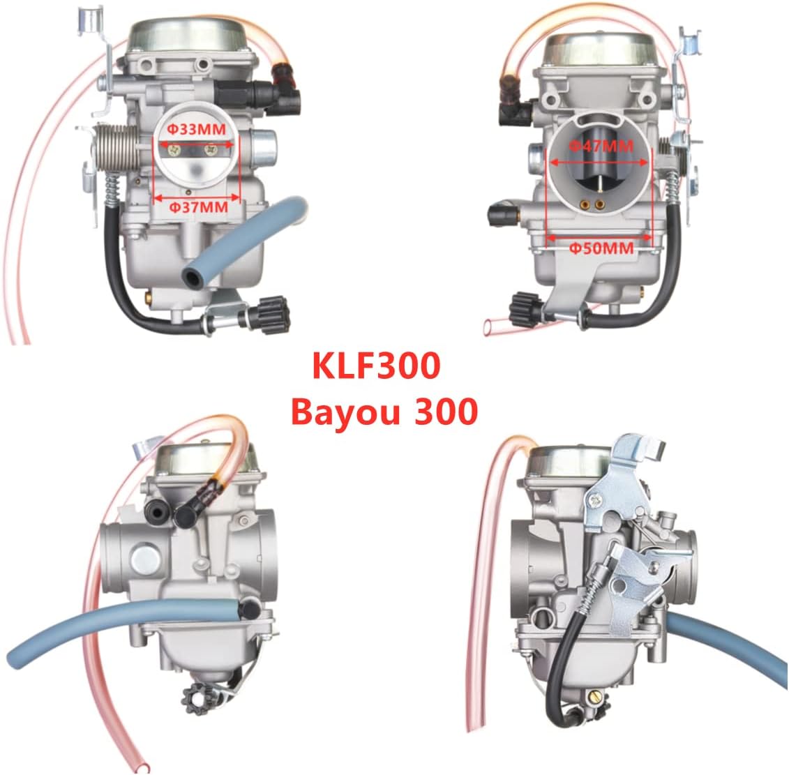 PUCKY KLF300 Carburetor for 1986-2005 Kawasaki KLF 300 BAYOU ATV Carb