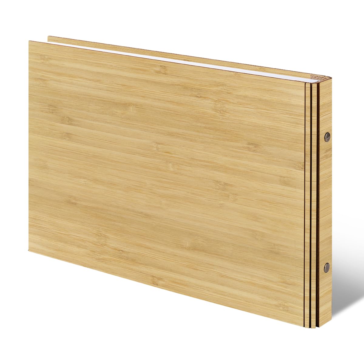 Personalisiertes Hochzeit Gästebuch echtes Holz lasergeschnitten DIN A4 Hochzeitsbuch mit Lasergravur - Herz - mit 72 Blatt / 144 Seiten Naturpapier Weiß