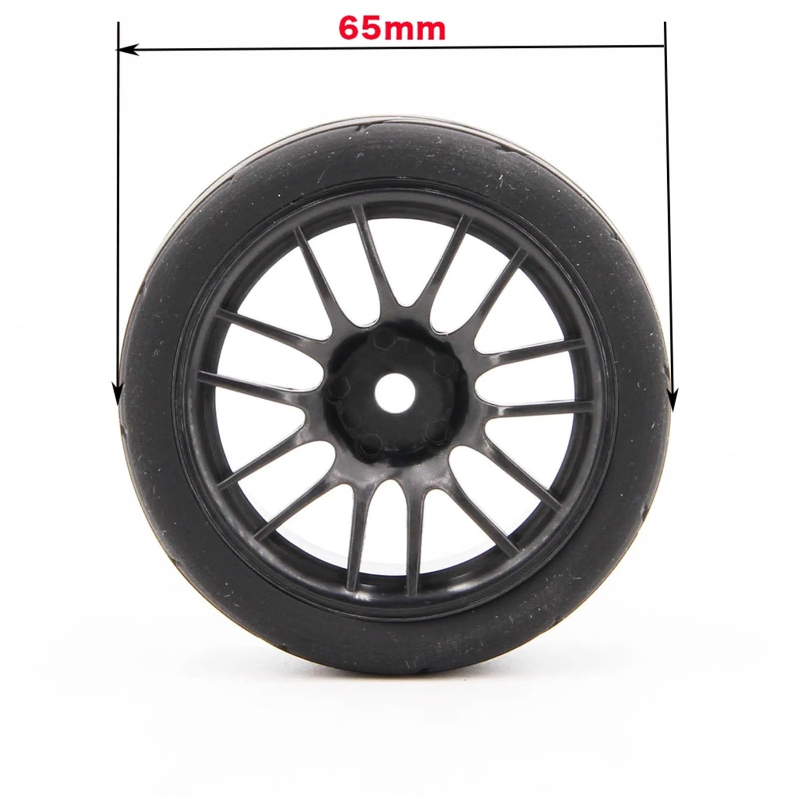 Per HSP Per HPI 94123-94122 CS XIS 1/10 4 Pezzi 65mm Pneumatico In Gomma RC Per Pneumatici Per Corsa Per Strada Cerchione Parte Auto Diametro Ricambi Modellini RC