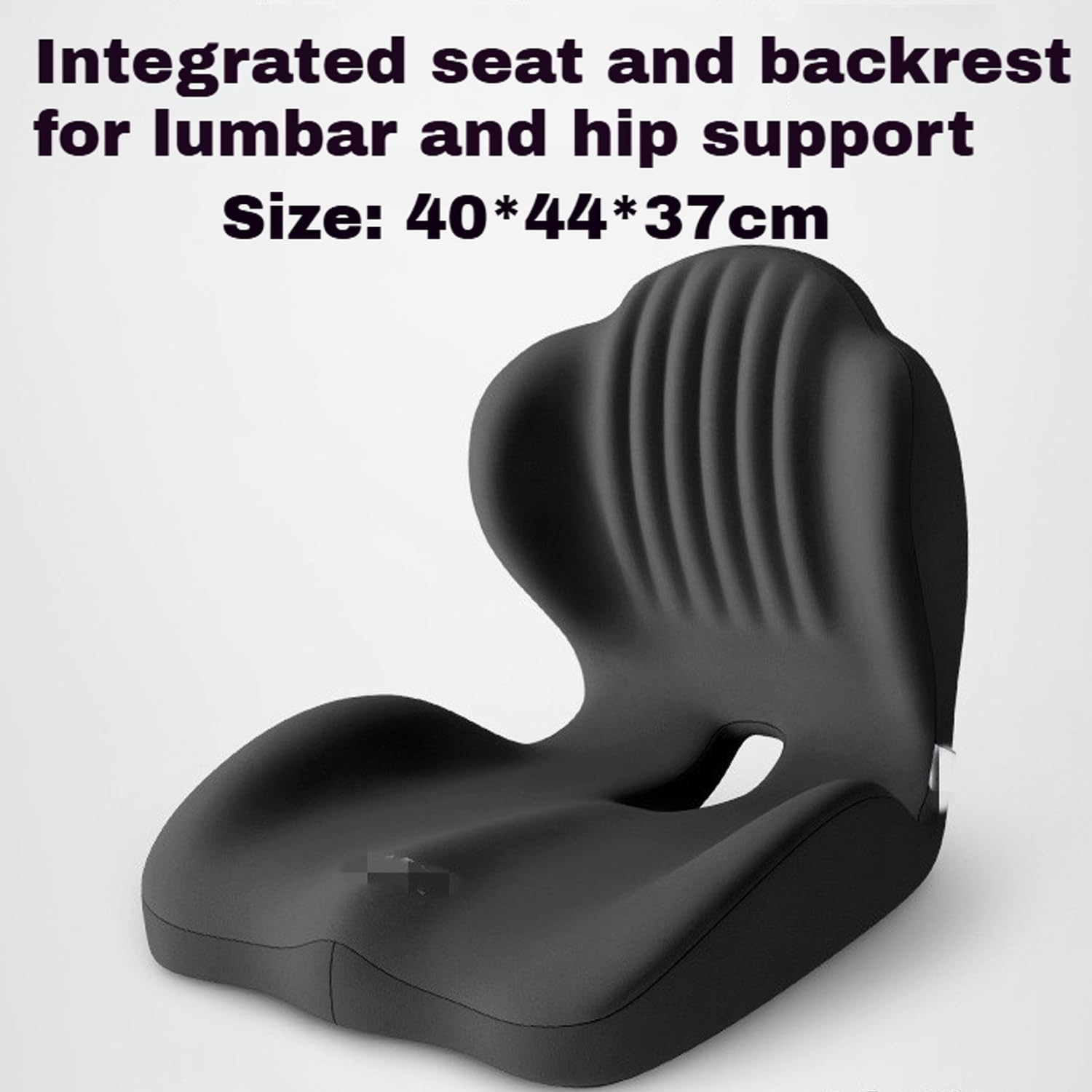 Cojín de espuma viscoelástica para asiento y respaldo para sillas de oficina y asientos de coche, comodidad ergonómica, alivio del dolor y ayuda a la postura (negro)