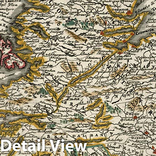 Amazon.com: Scotland 1743 Historical Map Print - Hand-Colored