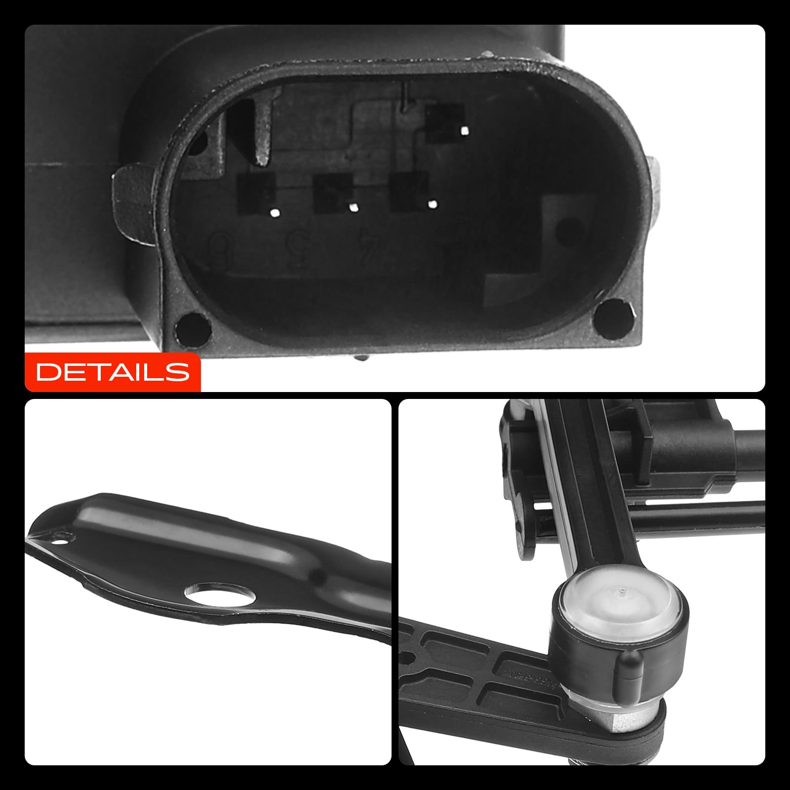 Frankberg 2x Sensores de nivel de altura de suspensión neumática 4-Polos Compatible con T.o.u.a.r.e.g 7P5 7P6 T.o.u.a.r.e.g 7L6 7L7 7LA Q7 4LB T.o.u.a.r.e.g CR7 RC8 C.a.y.e.n.n.e 9PA 7L0616213B