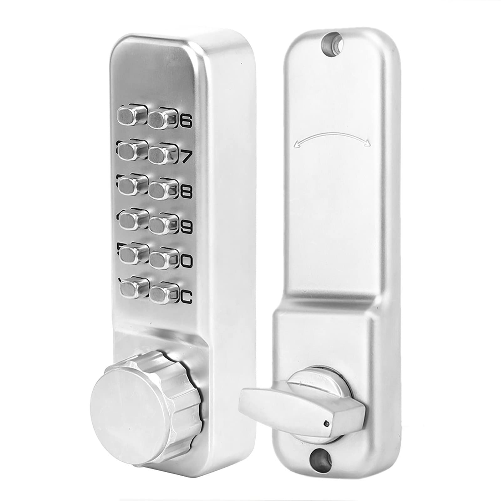 Sorandy Cerradura de Puerta Mecánica sin Llave para Entrada a Casa, Hotel, Oficina, Estudio, Juego de Cerradura de Puerta Digital Mecánica de Aleación de Zinc, Combinación de Contraseña de