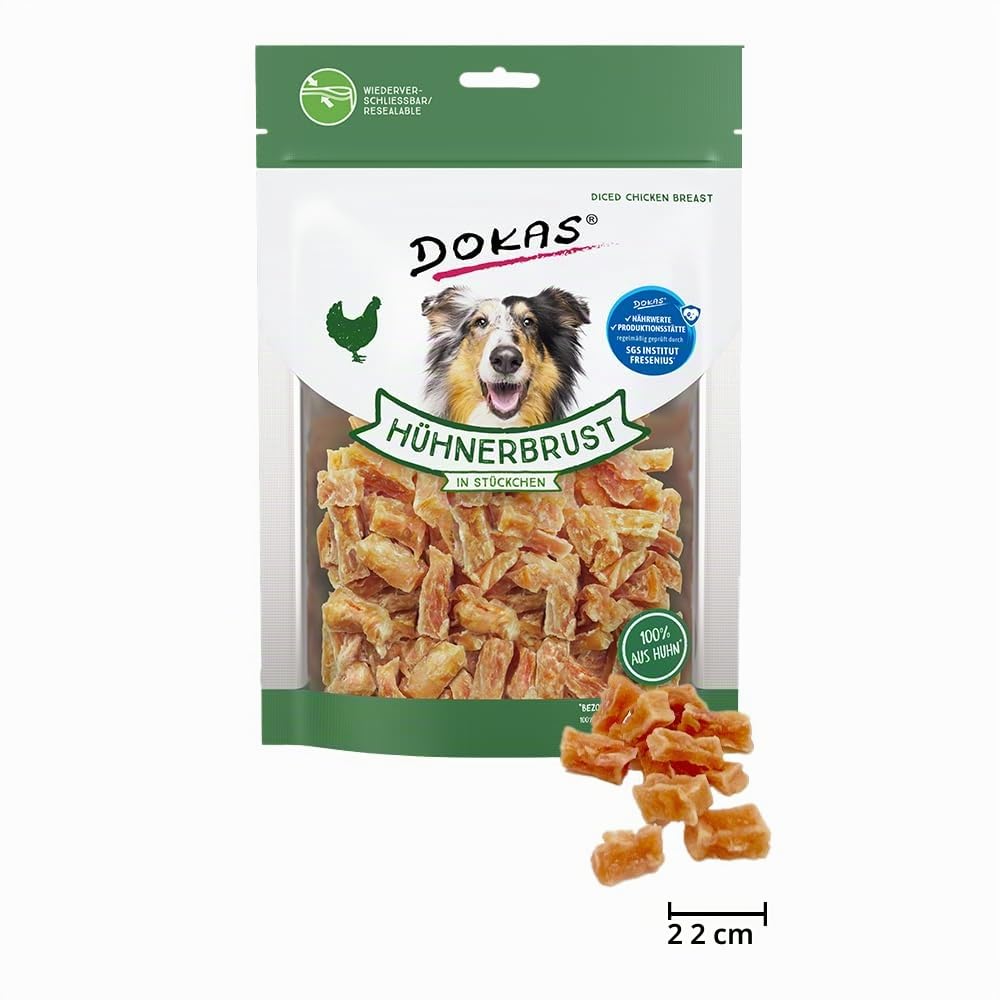 DOKAS Snack Premium sin Gluten en práctico tamaño para Perros – Ideal para Entrenamiento
